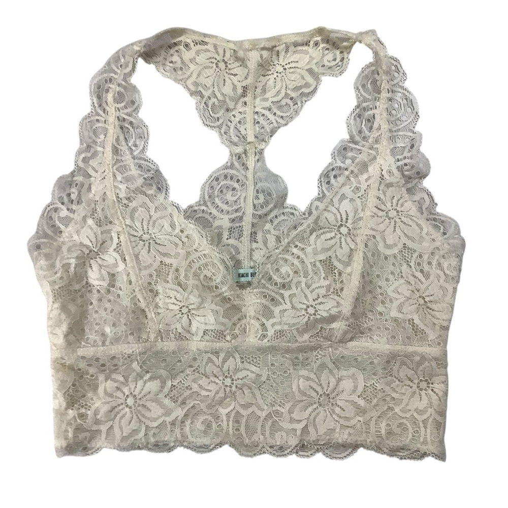 Kimchi Blue lace racerback bralette ivory size S
